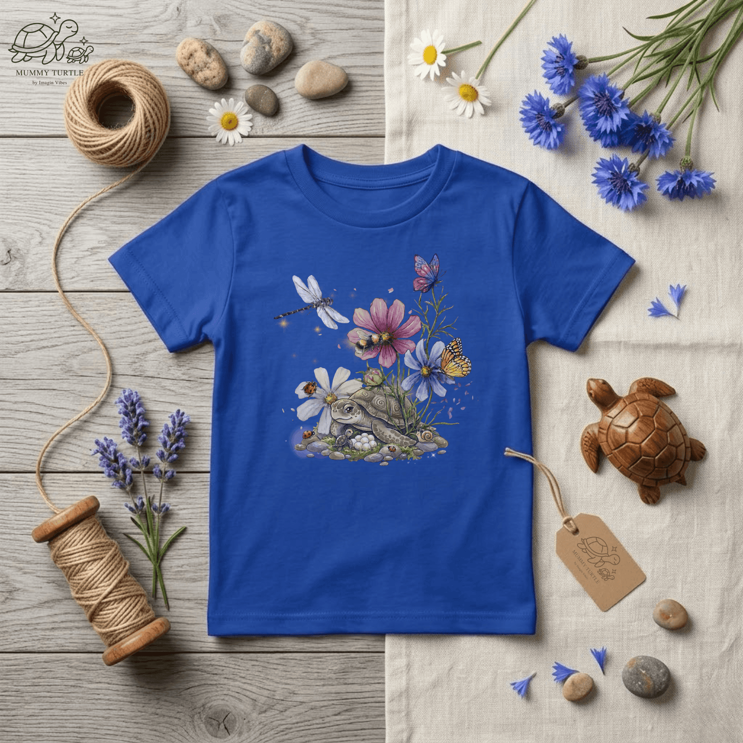 Blossom Turtle Kids Fine Jersey Tee