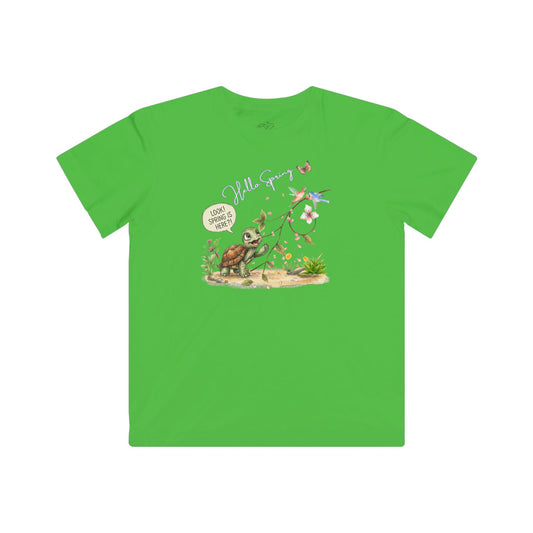 Look! Spring is Here?! Turtle & Blossoms - Kids Fine Jersey Tee