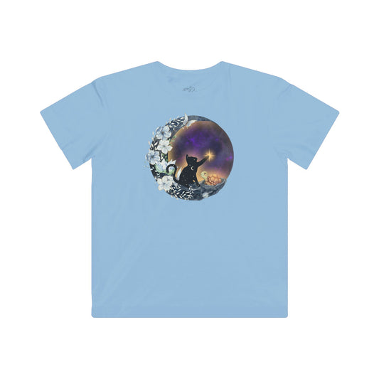 Starlight Wishes Celestial Cat & Turtle - Kids Fine Jersey Tee