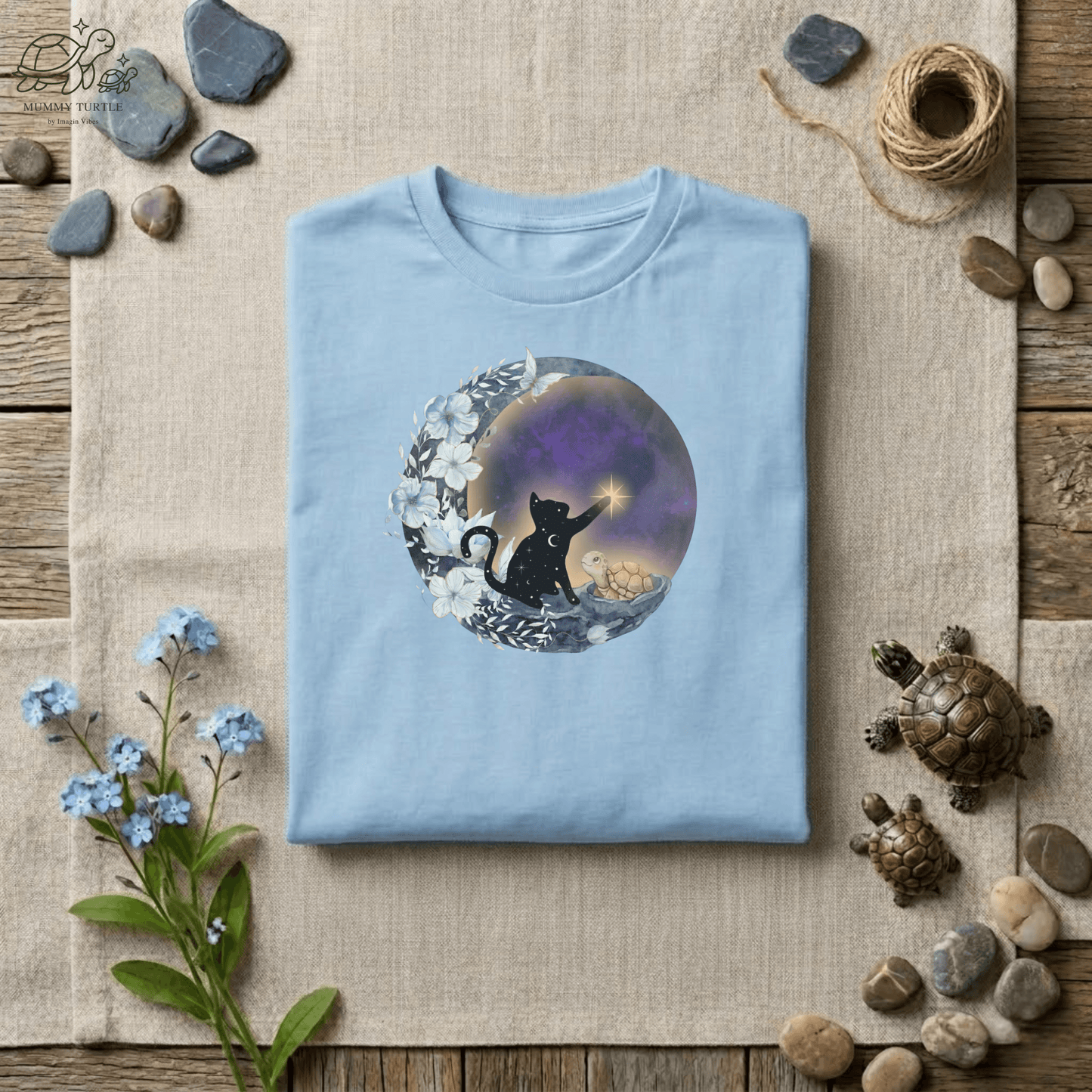 Celestial Cat Kids Fine Jersey Tee