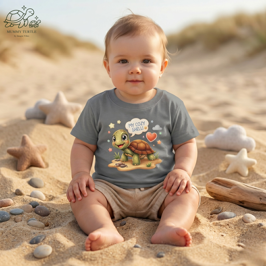 "My Cozy Shell" Little Turtle - Infant Fine Jersey Tee