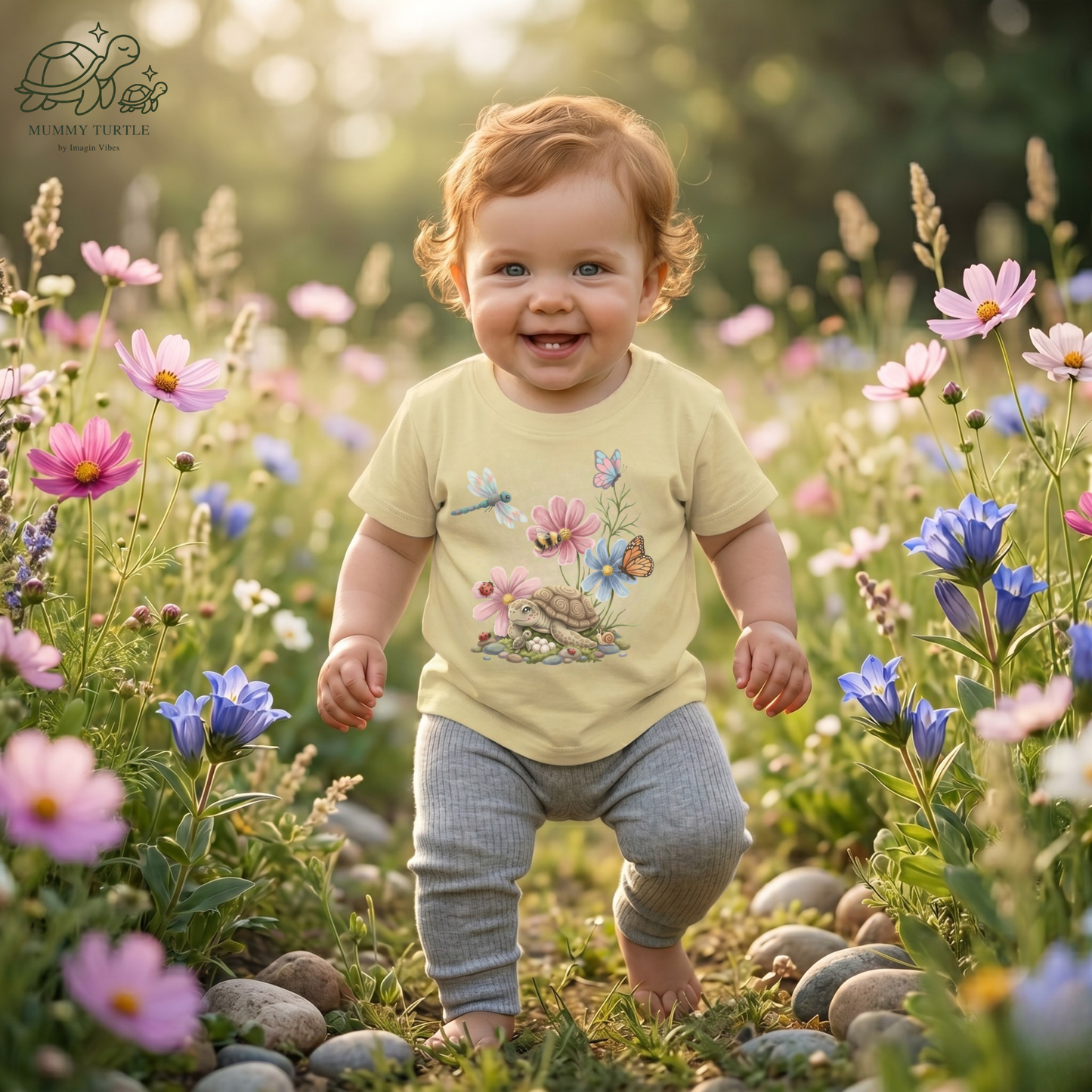 Garden Discoveries Turtle & Friends -  Infant Fine Jersey Tee