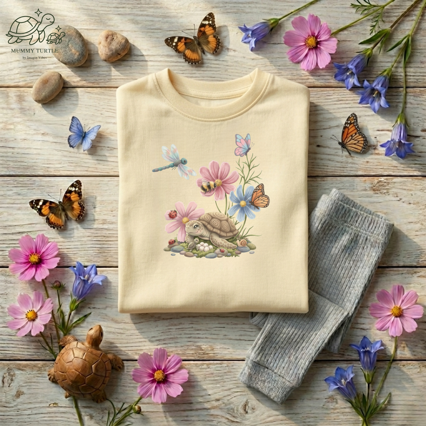Garden Discoveries Turtle & Friends -  Infant Fine Jersey Tee