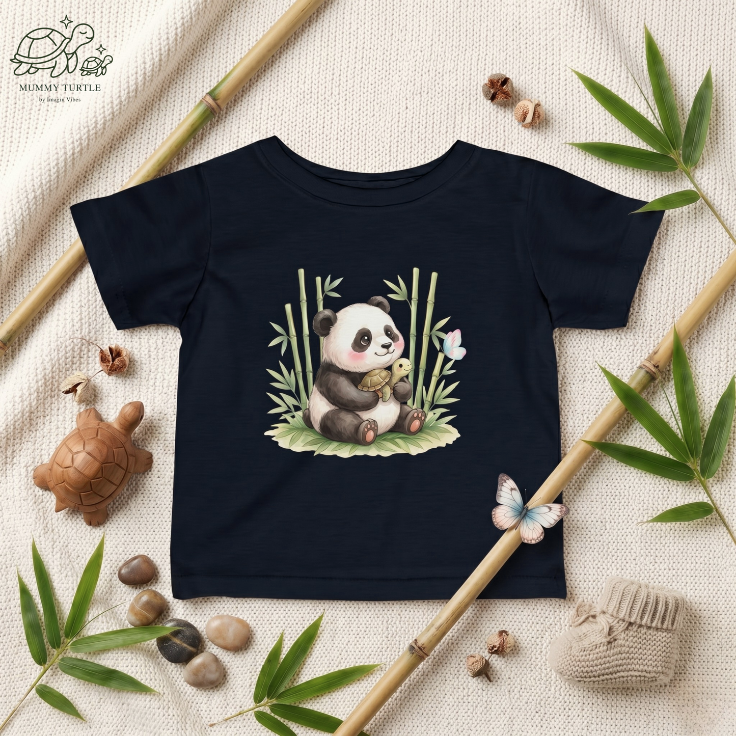 Bamboo Snuggles Panda & Turtle - Infant Fine Jersey Tee