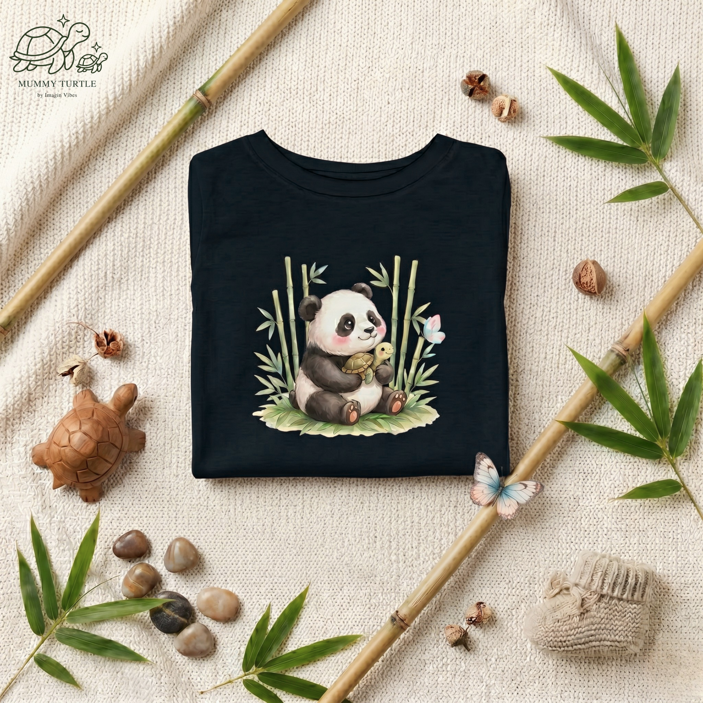 Bamboo Snuggles Panda & Turtle - Infant Fine Jersey Tee