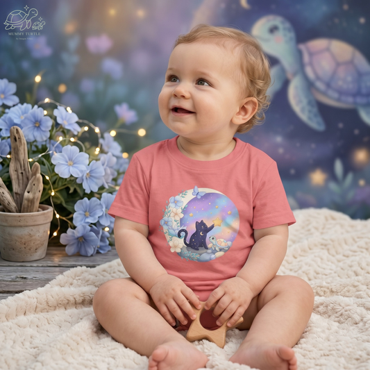 Starlight Wishes Celestial Cat & Turtle - Infant Fine Jersey Tee