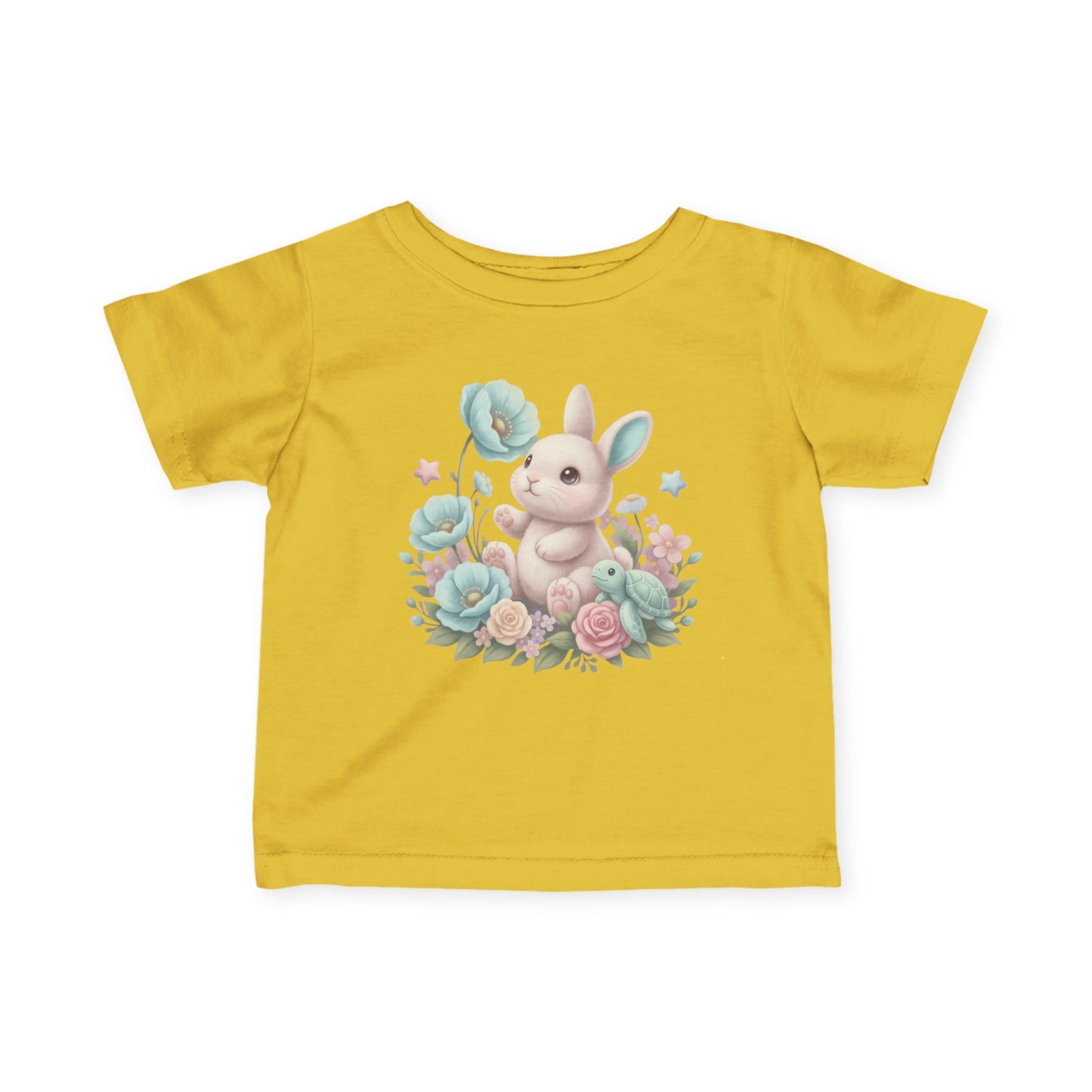 Blue Bunny Blossom Hop - Infant Fine Jersey Tee