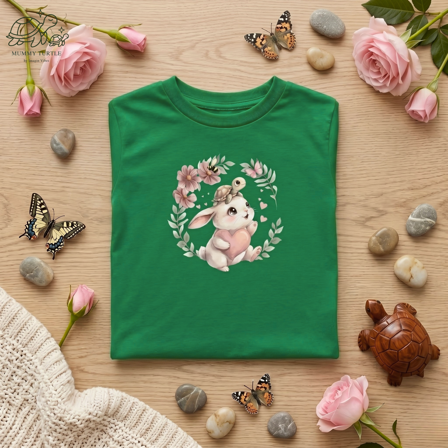 Flower Bunny Hug - Infant Fine Jersey Tee