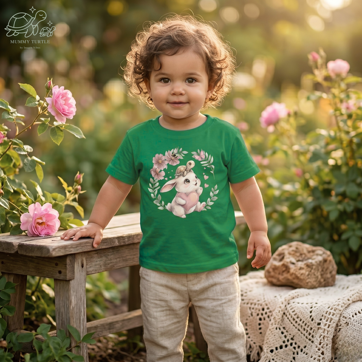 Flower Bunny Hug - Infant Fine Jersey Tee