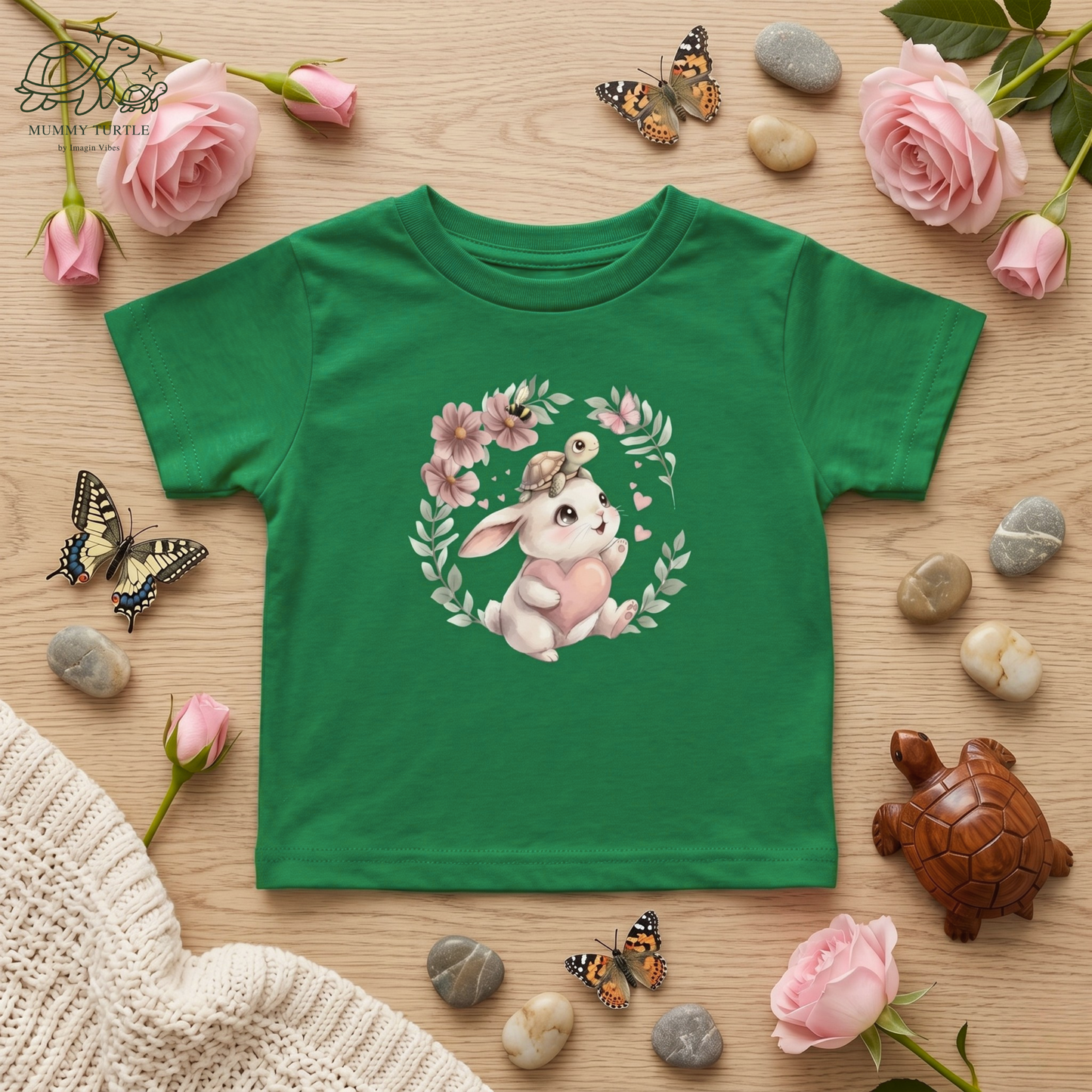 Flower Bunny Hug - Infant Fine Jersey Tee