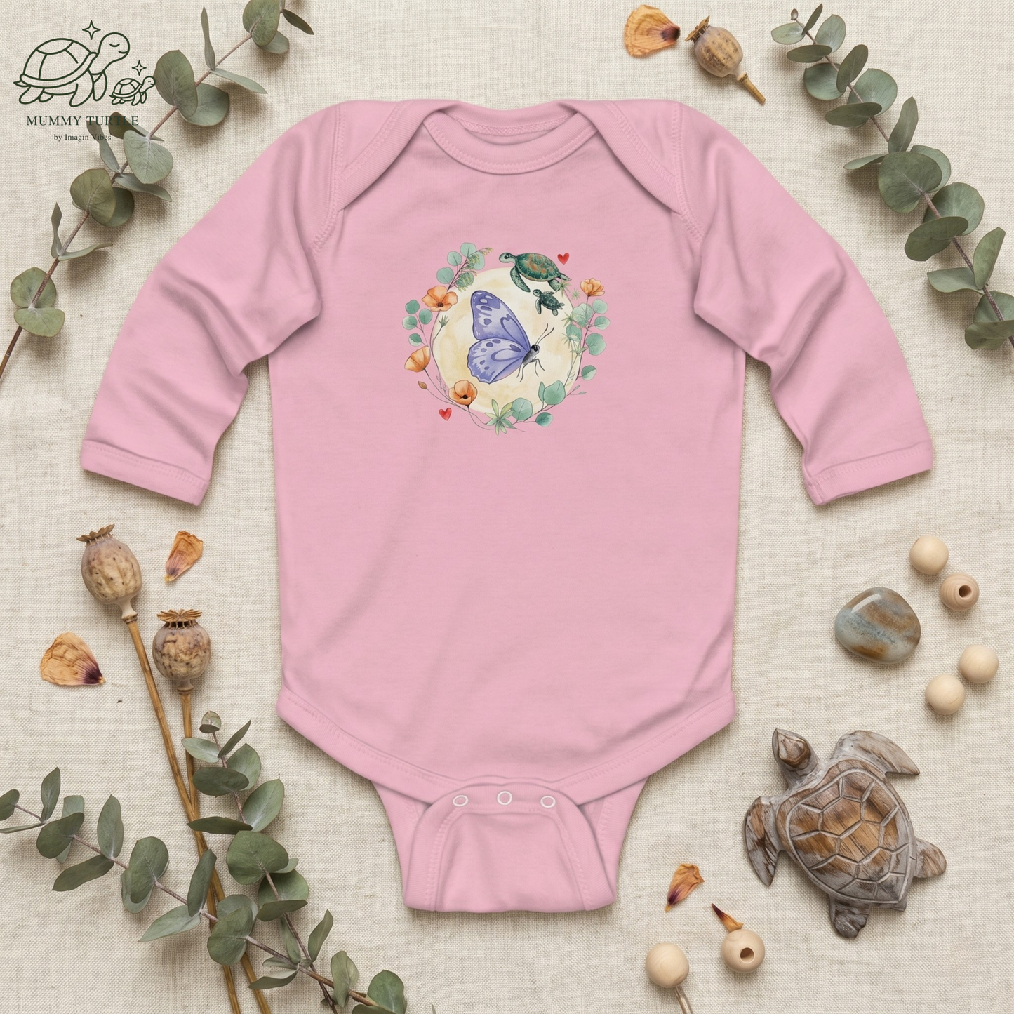 Butterfly Moon Garden - Infant Long-Sleeve Bodysuit