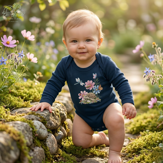 Garden Discoveries Turtle & Friends - Infant Long-Sleeve Bodysuit