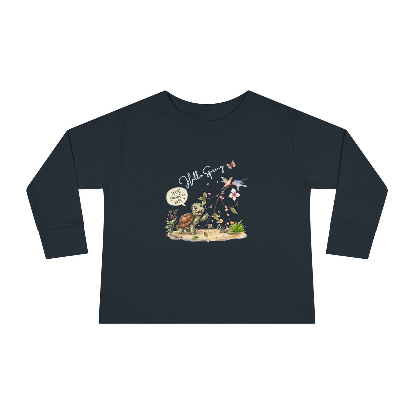 Floral Season Bliss Blossoms & Birds – Toddler Long-Sleeve Tee