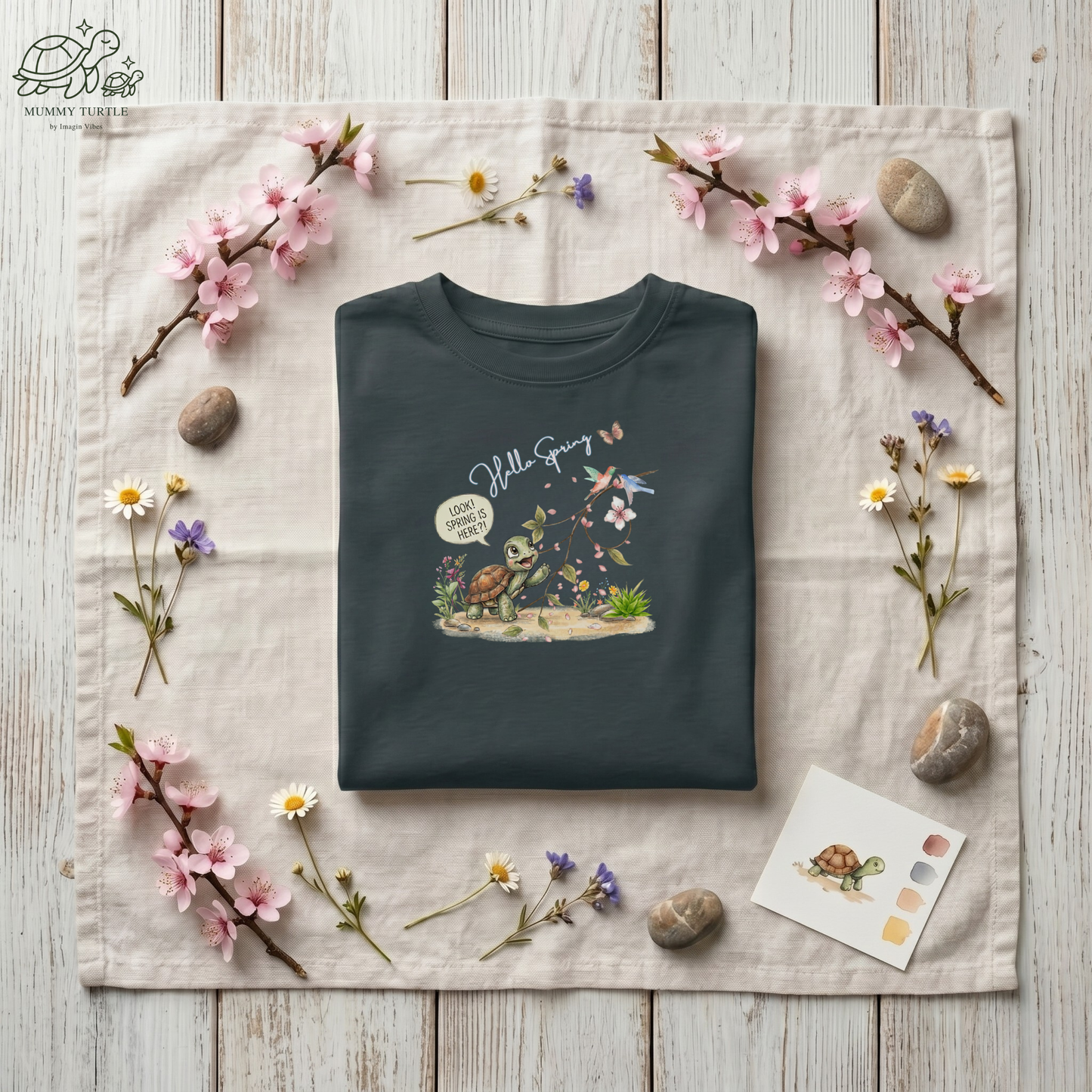 Floral Season Bliss Blossoms & Birds – Toddler Long-Sleeve Tee