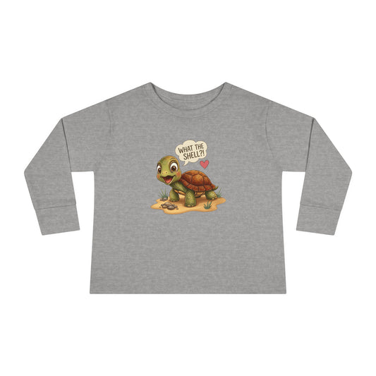 Cozy Wonders What The Shell?! – Toddler Long-Sleeve Tee