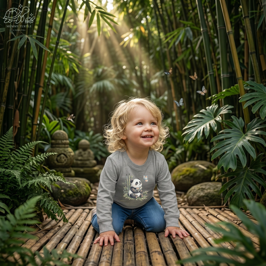 Bamboo Snuggles Panda & Turtle – Toddler Long-Sleeve Tee