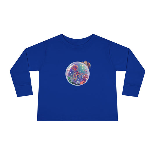 Floating Undersea Magic Jellyfish & Turtle – Toddler Long-Sleeve Tee