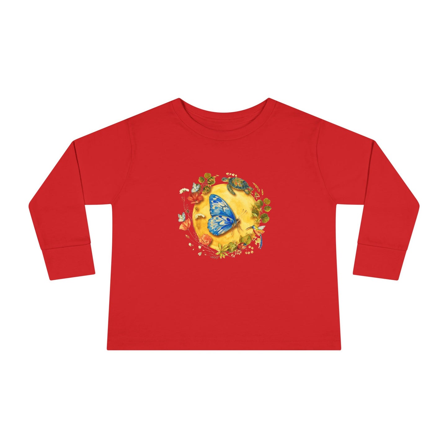 Midnight Wings Butterfly & Turtle – Toddler Long-Sleeve Tee