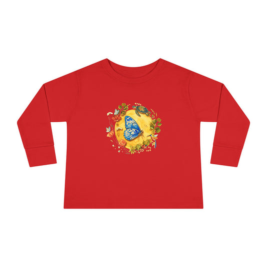 Midnight Wings Butterfly & Turtle – Toddler Long-Sleeve Tee