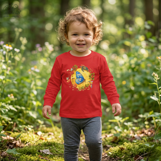 Midnight Wings Butterfly & Turtle – Toddler Long-Sleeve Tee