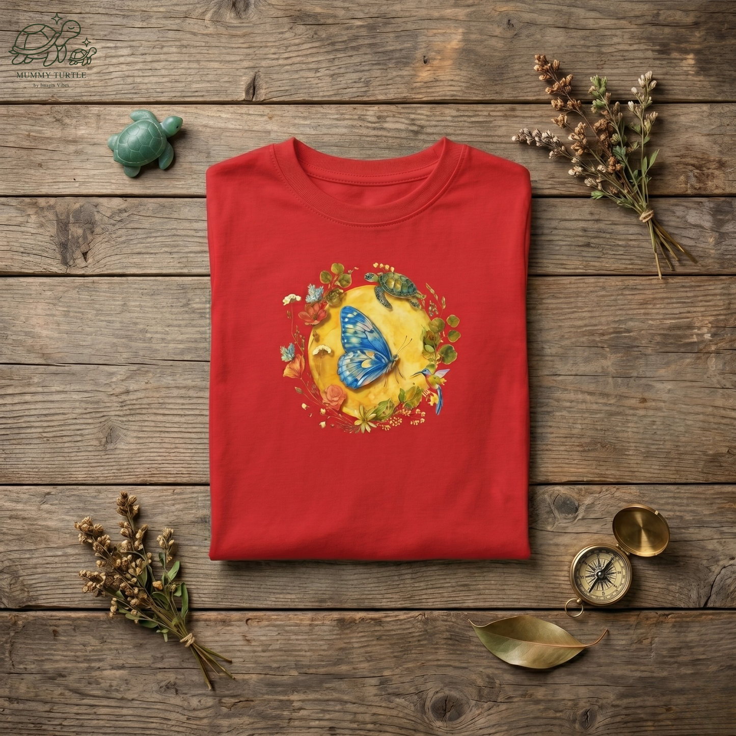 Midnight Wings Butterfly & Turtle – Toddler Long-Sleeve Tee
