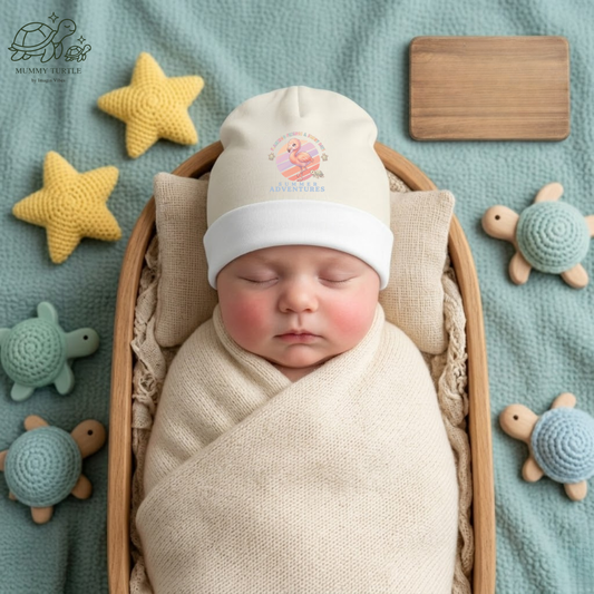 Summer Adventures Flamingo & Turtle – Infant Beanie
