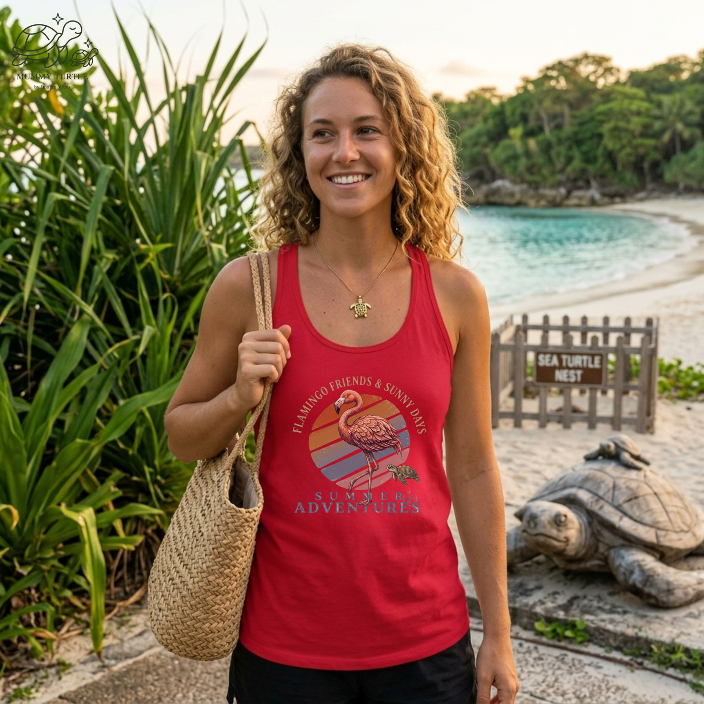 Summer Adventures - Women's Racerback Tank Top