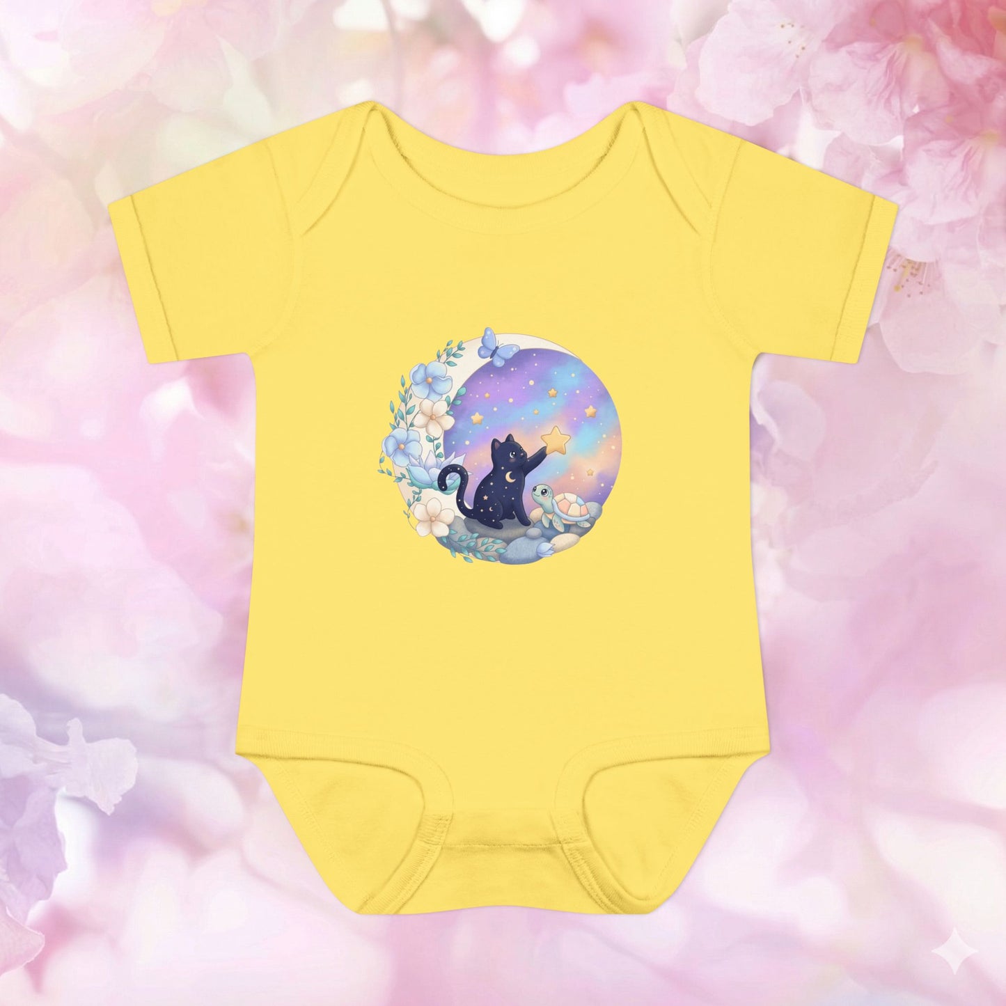 Starlight Wishes Cat & Turtle - Infant Baby Bodysuit