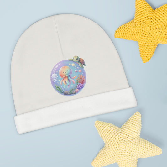Floating Undersea Magic Jellyfish & Turtle – Infant Beanie
