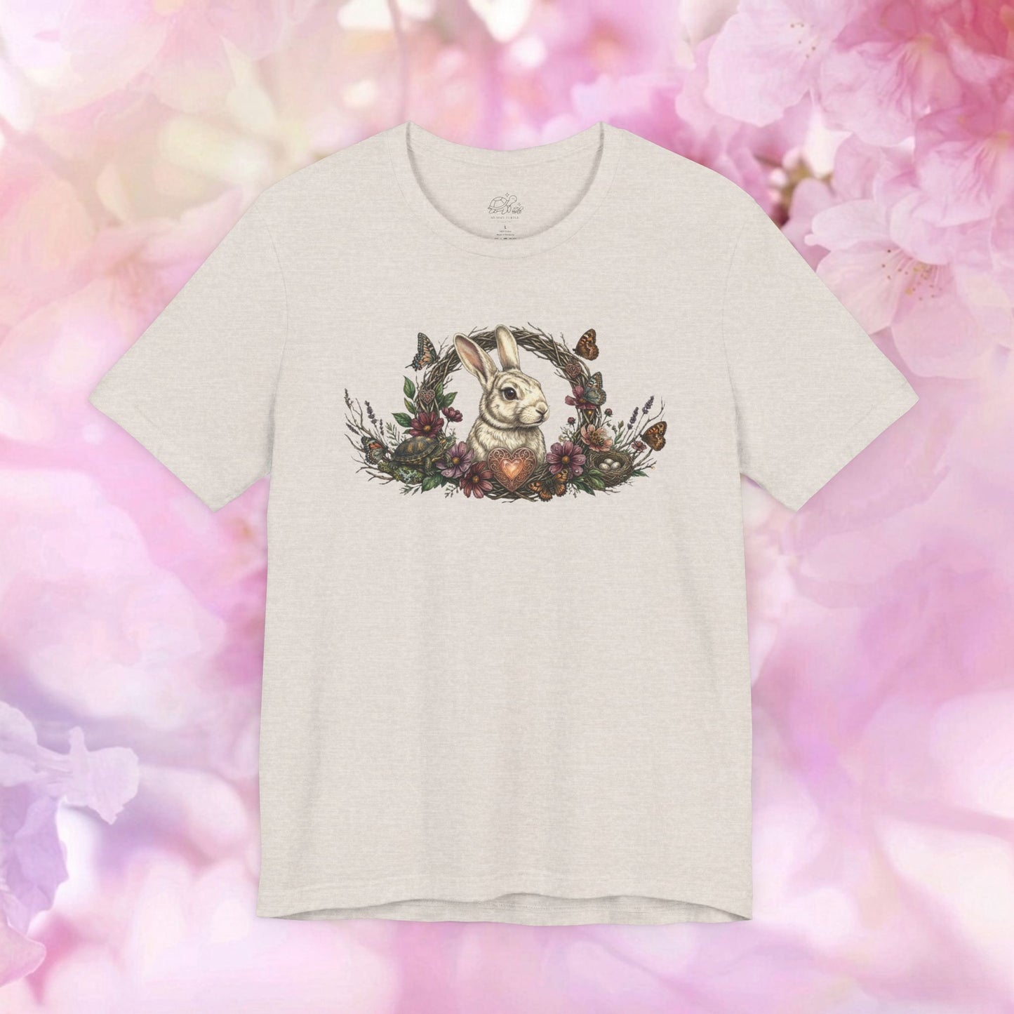The Heart of the Nest Bunny & Turtle - Unisex Jersey Tee