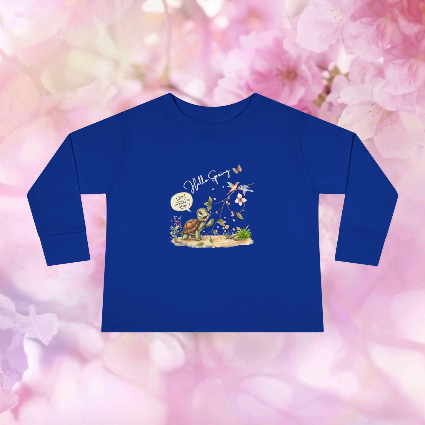 Floral Season Bliss Blossoms & Birds – Toddler Long-Sleeve Tee