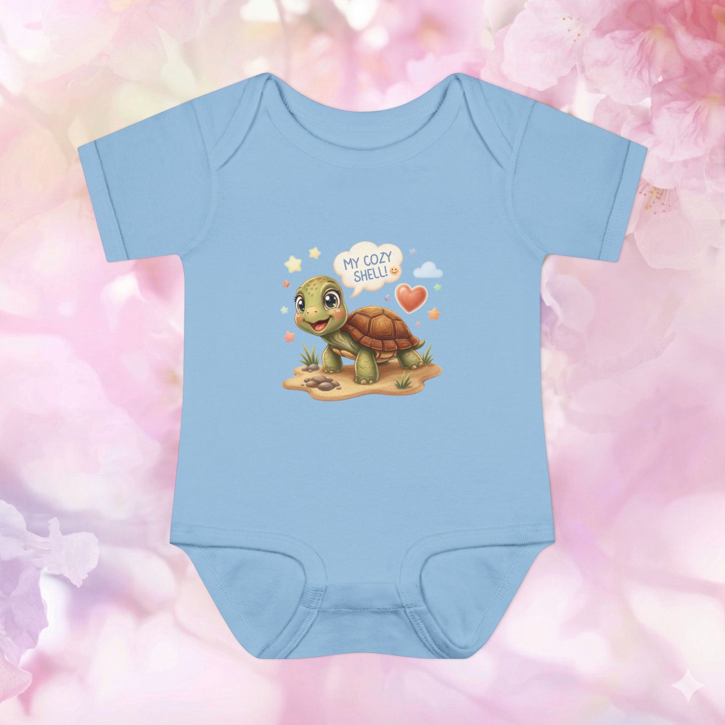 My Cozy Shell -  Cute Turtle Infant Baby Bodysuit