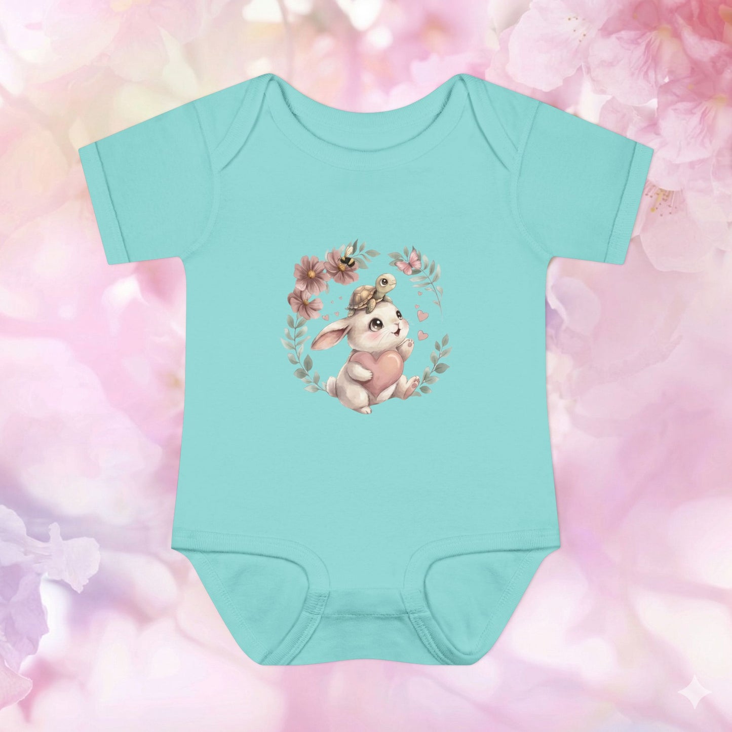Bunny Rides & Heartfelt Hops - Bunny & Turtle Bestie Bodysuit
