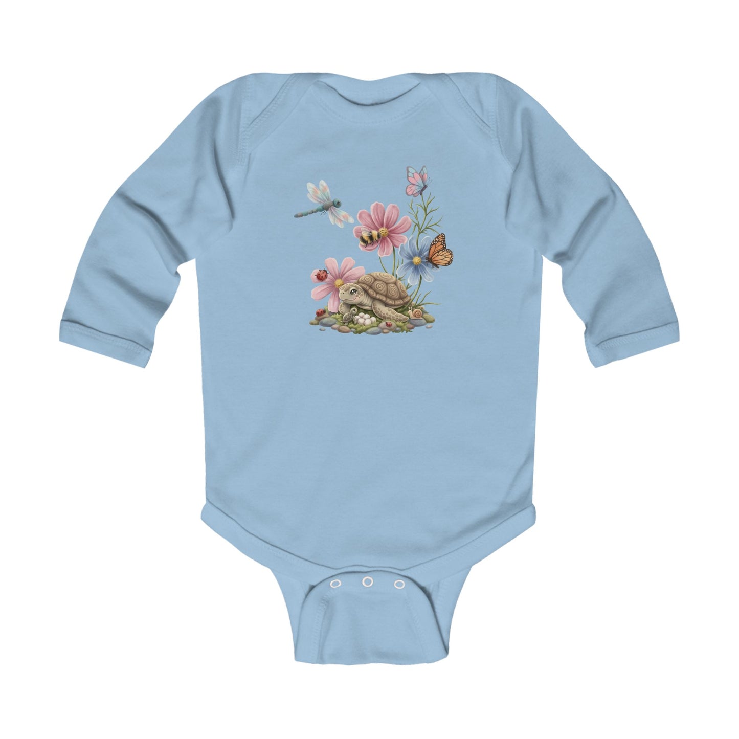 Garden Discoveries Turtle & Friends - Infant Long-Sleeve Bodysuit