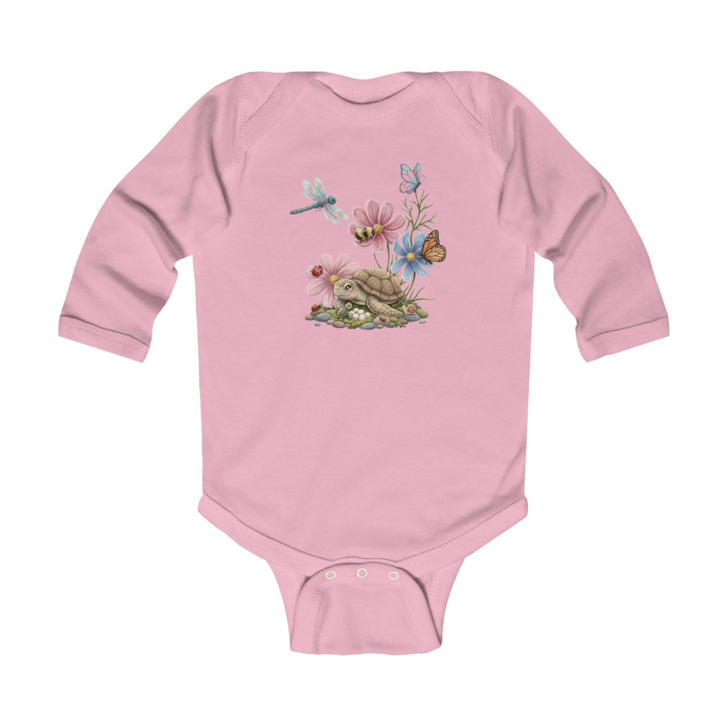 Garden Discoveries Turtle & Friends - Infant Long-Sleeve Bodysuit