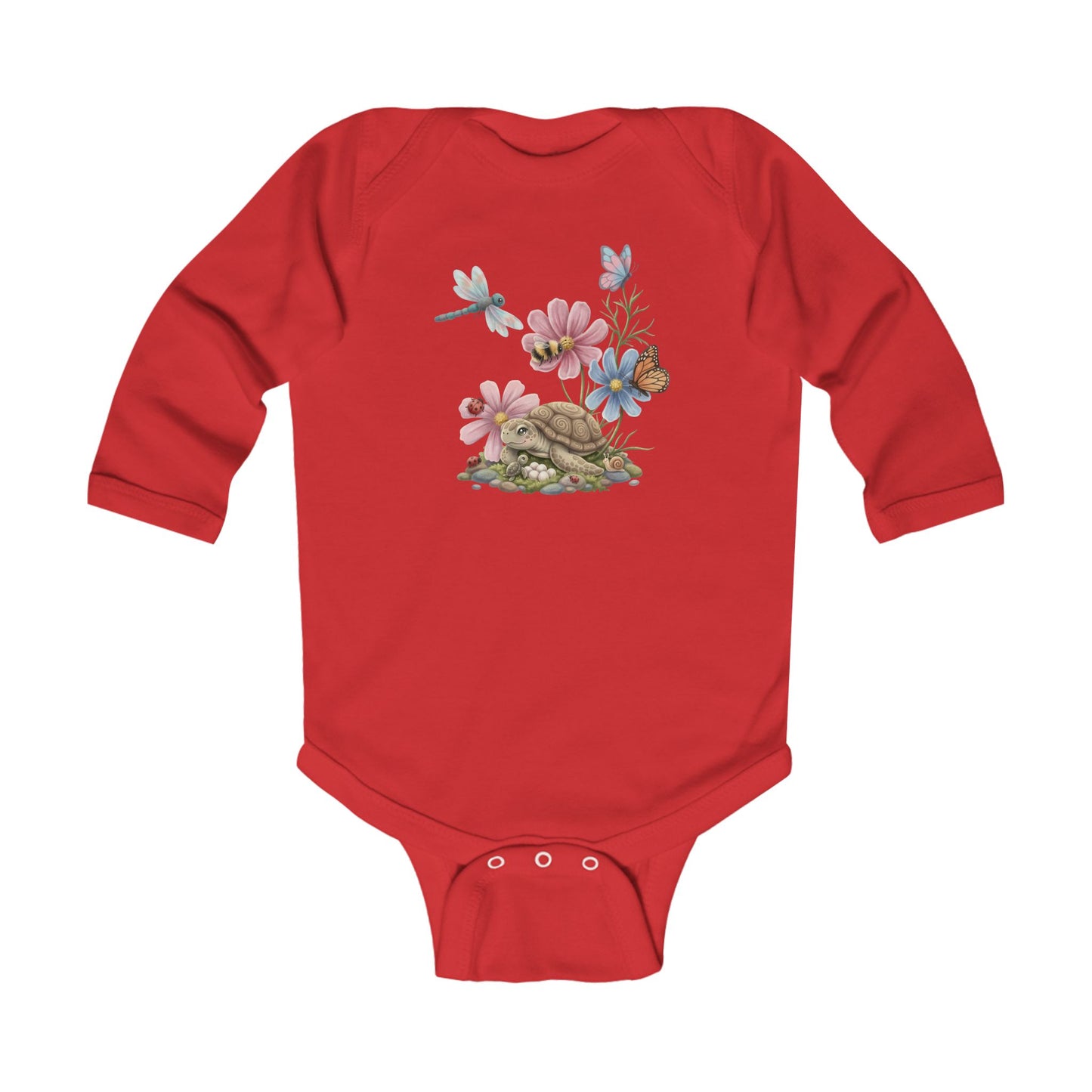 Garden Discoveries Turtle & Friends - Infant Long-Sleeve Bodysuit