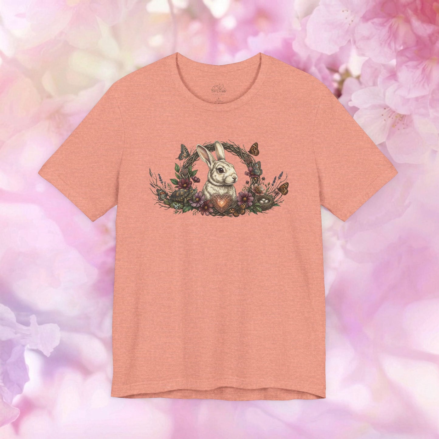 The Heart of the Nest Bunny & Turtle - Unisex Jersey Tee