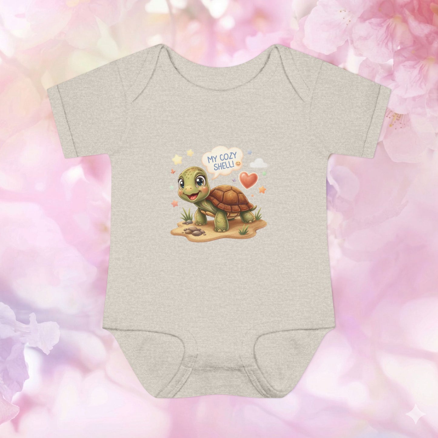 My Cozy Shell -  Cute Turtle Infant Baby Bodysuit
