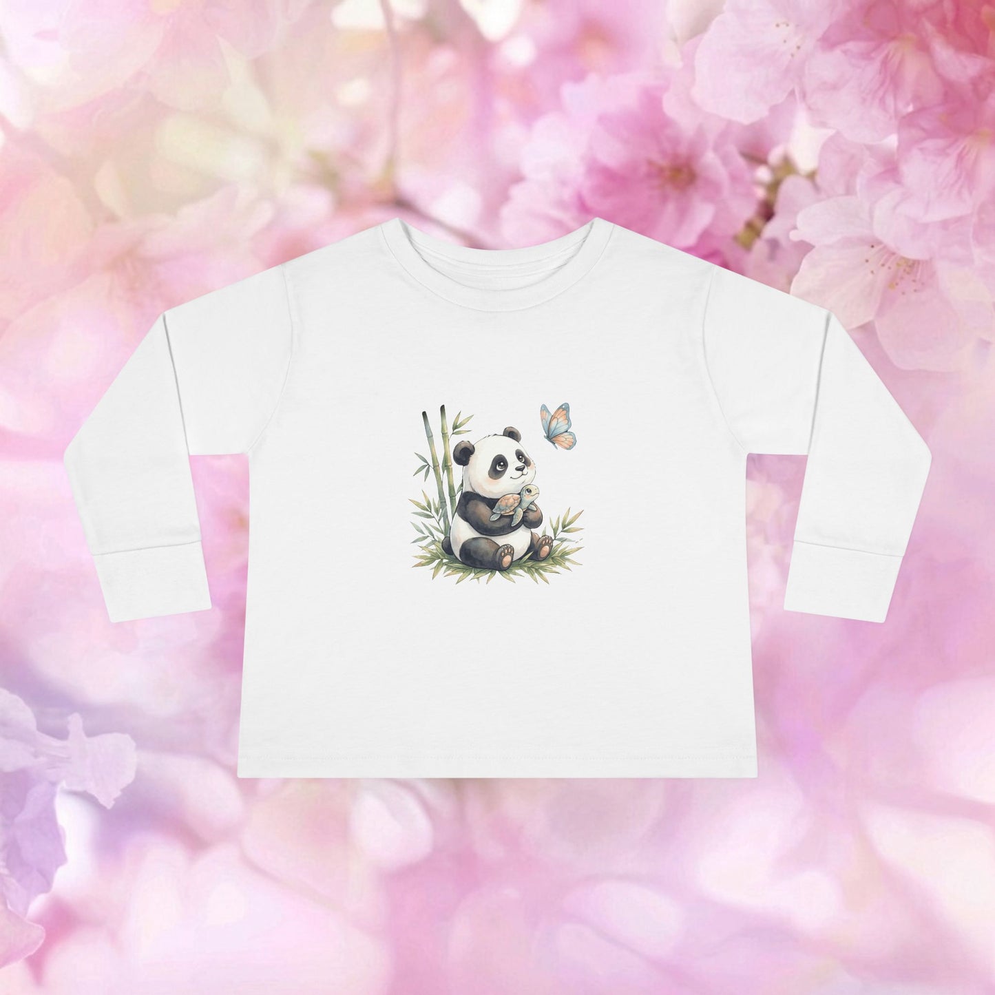 Bamboo Snuggles Panda & Turtle – Toddler Long-Sleeve Tee