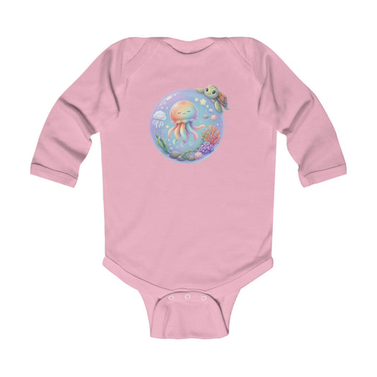 Deep Sea Magic Jellyfish & Turtle - Infant Long-Sleeve Bodysuit
