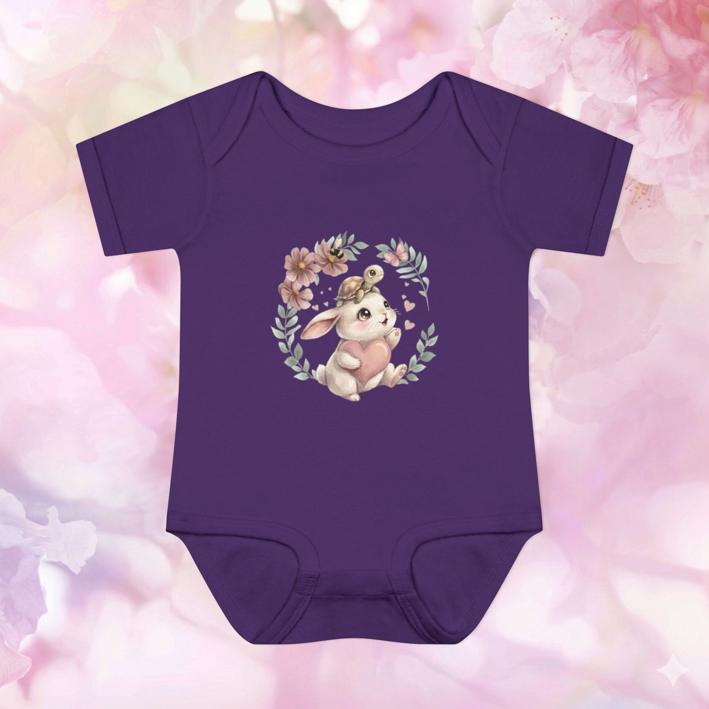 Bunny Rides & Heartfelt Hops - Bunny & Turtle Bestie Bodysuit