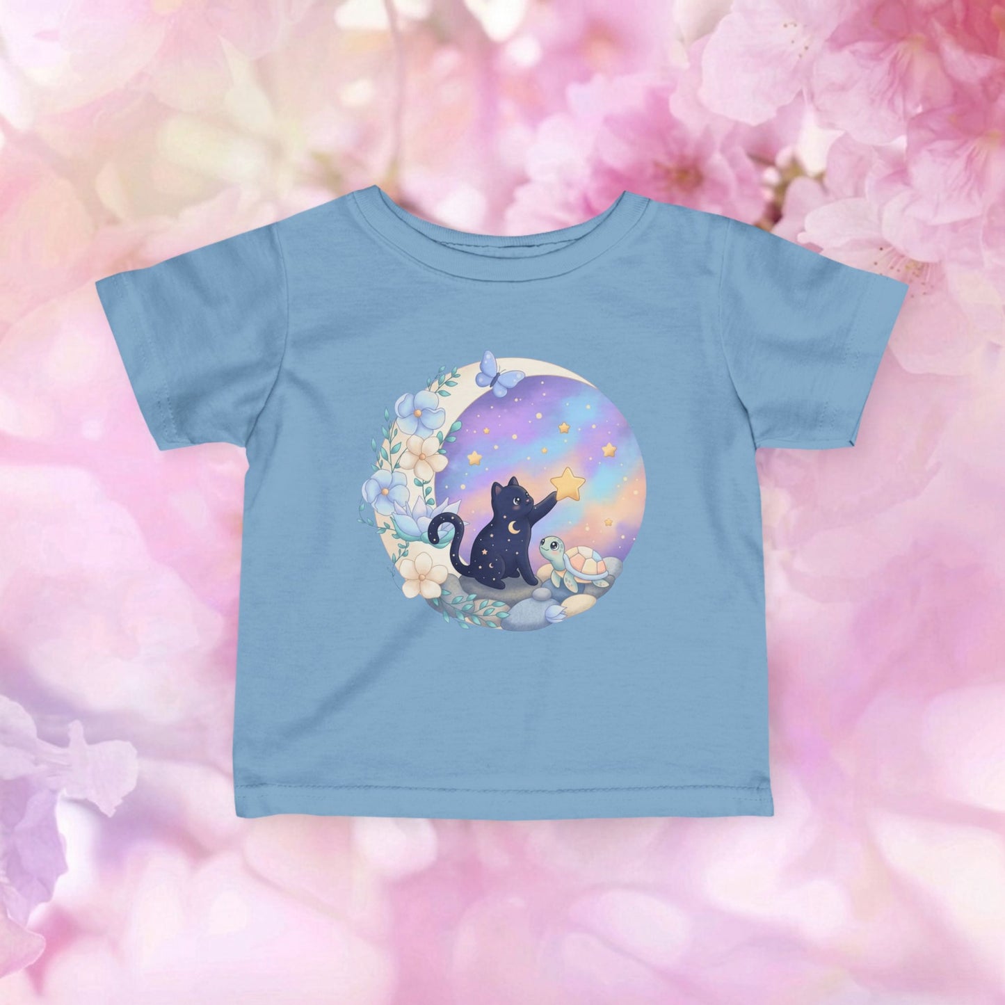 Starlight Wishes Celestial Cat & Turtle - Infant Fine Jersey Tee