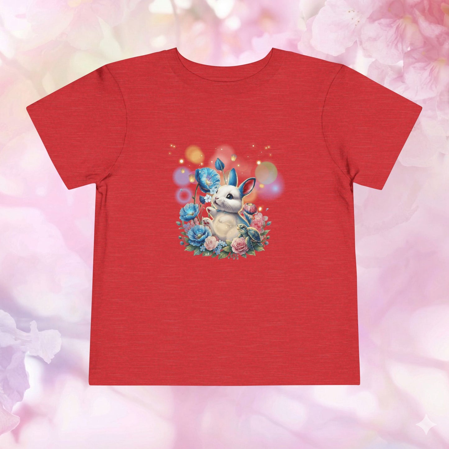 Starlit Bunny & Tiny Turtle Garden — Toddler Short Sleeve Tee