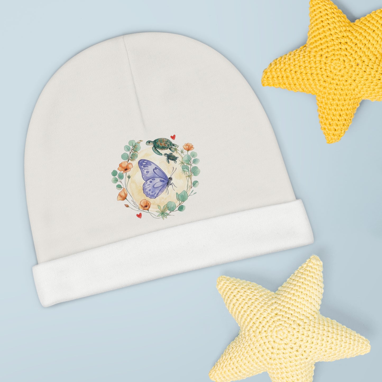 Butterfly Flutter & Little Turtles – Infant Beanie