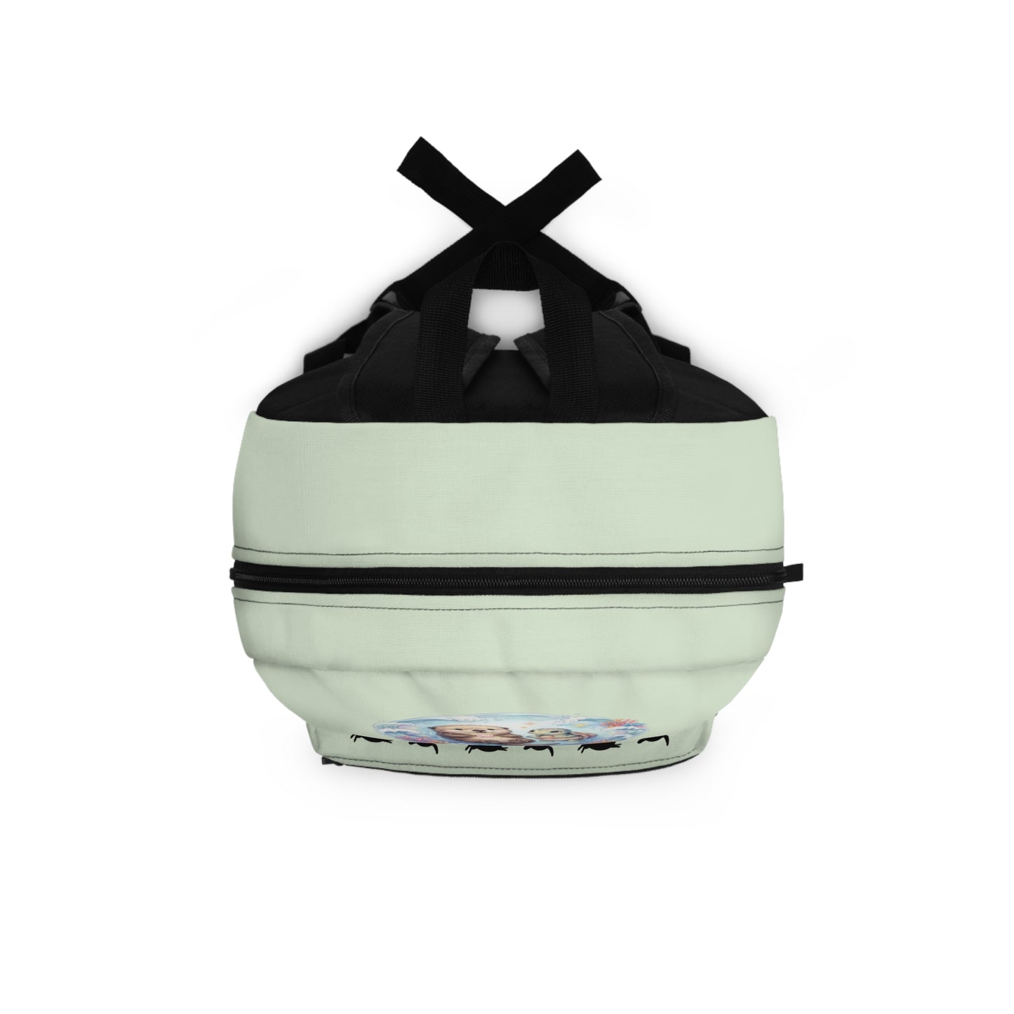 Kids otter backpack featuring playful ocean pals, perfect for adventures and school days.