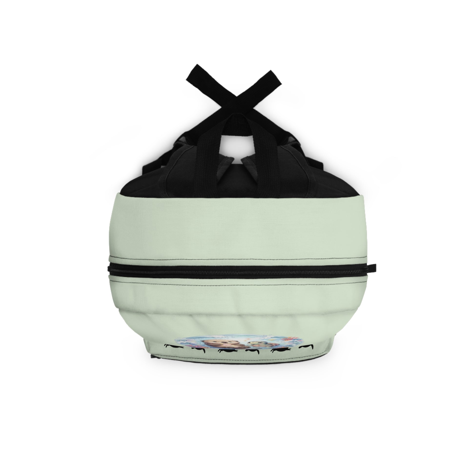 Kids otter backpack featuring playful ocean pals, perfect for adventures and school days.