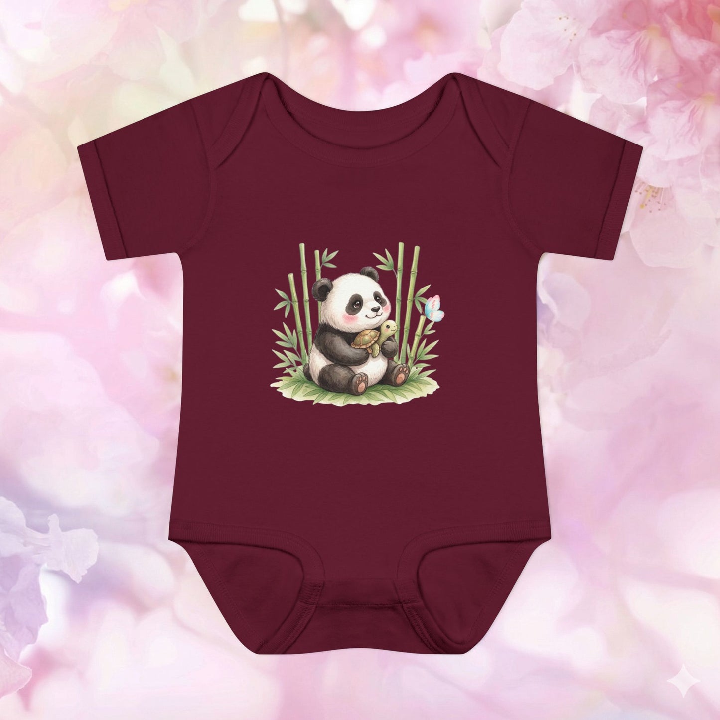 Panda & Turtle Bamboo Snuggles - Infant Baby Bodysuit