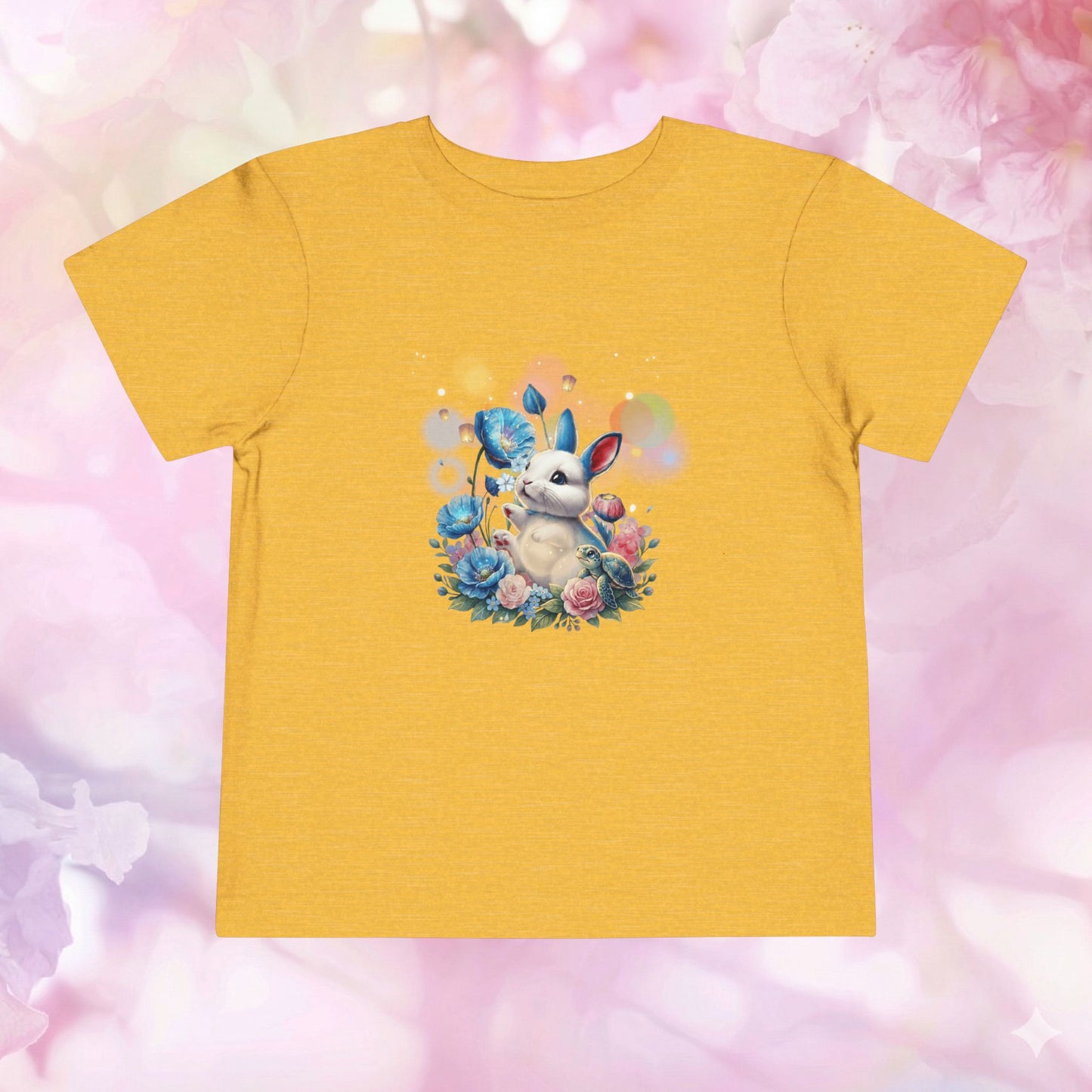 Starlit Bunny & Tiny Turtle Garden — Toddler Short Sleeve Tee