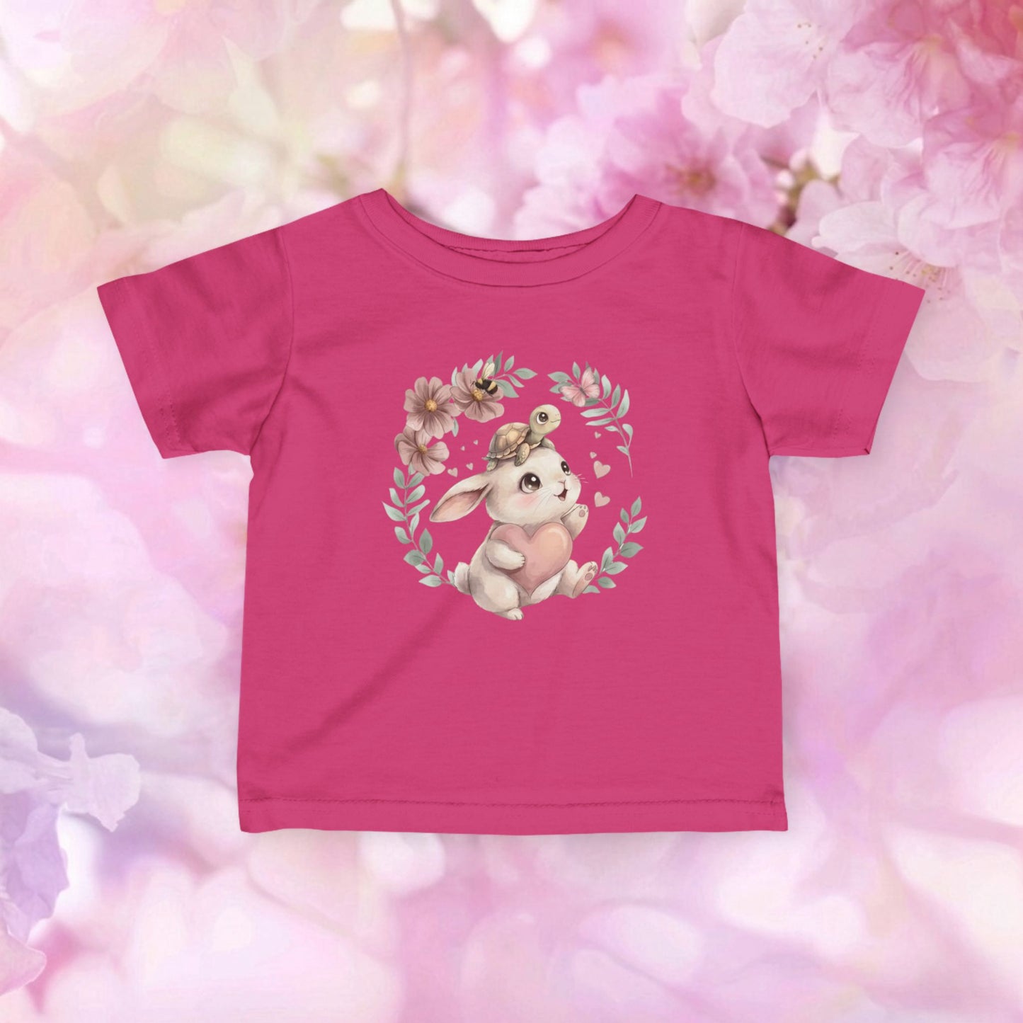 Flower Bunny Hug - Infant Fine Jersey Tee