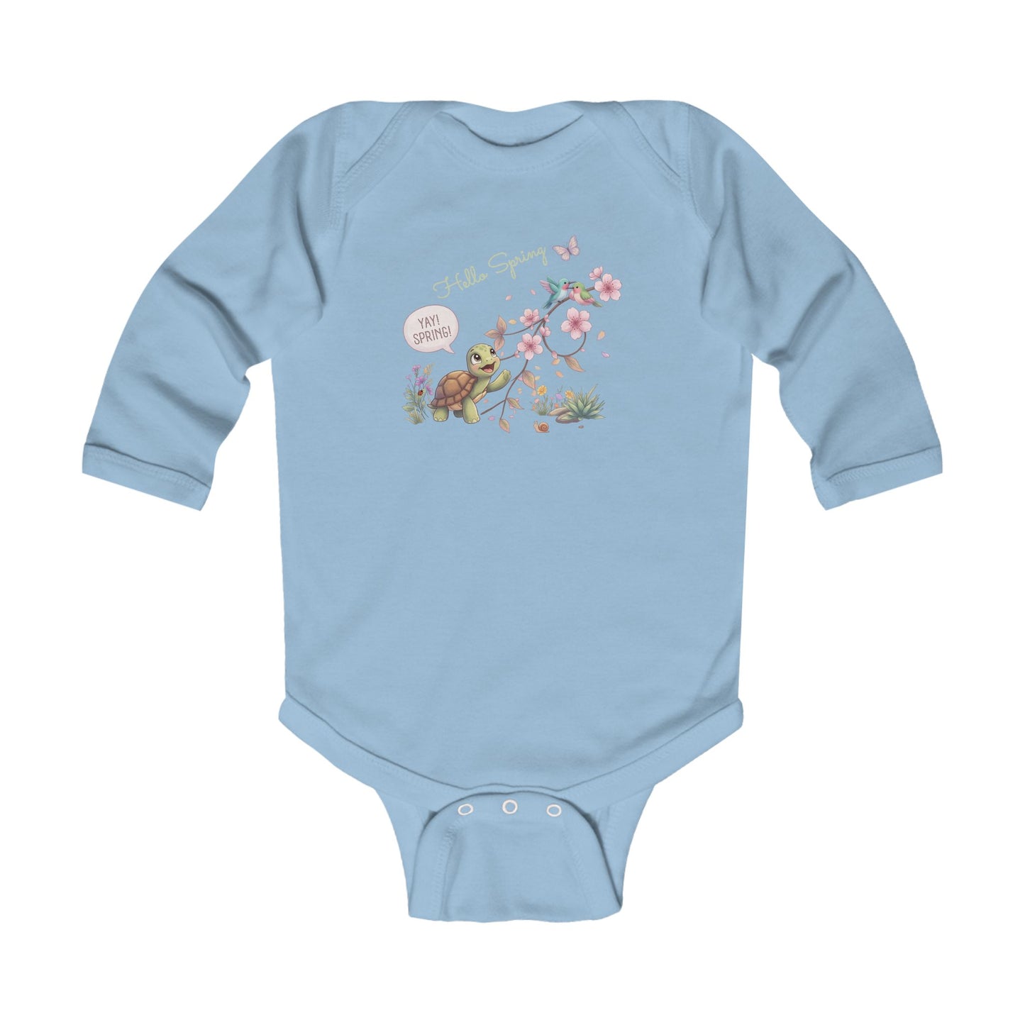 Yay! Spring! Blossoms & Birds - Infant Long-Sleeve Bodysuit